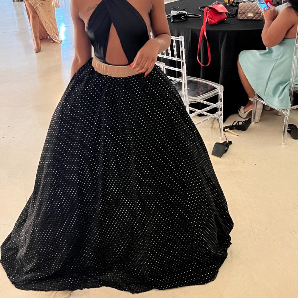 Custom made skirt with train, skirt has tulle under.